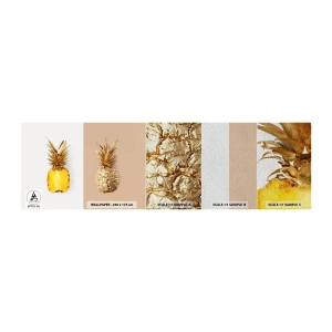 Mostră tapet Premium Sand - Ananas de împărțit - Ananas, Fructe, Desert - 100x30 cm
