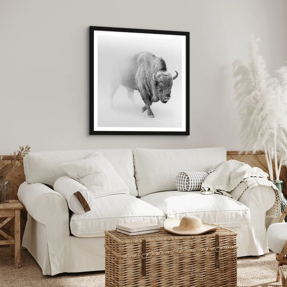 Poster în ramă neagră - Regele preriilor - 60x60 cm