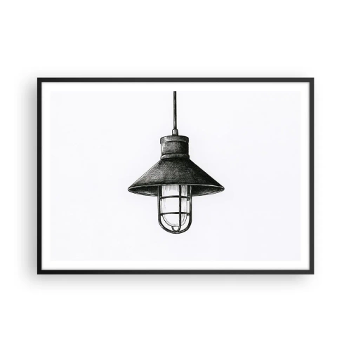 Poster în ramă neagră - Cu mulți ani în urmă... - 100x70 cm