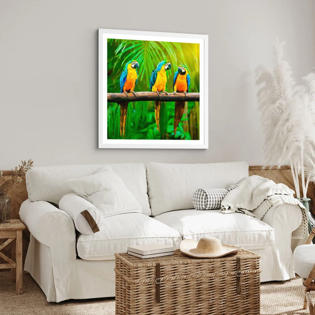 Poster în ramă albă - Și ai auzit că ea...? - 50x50 cm