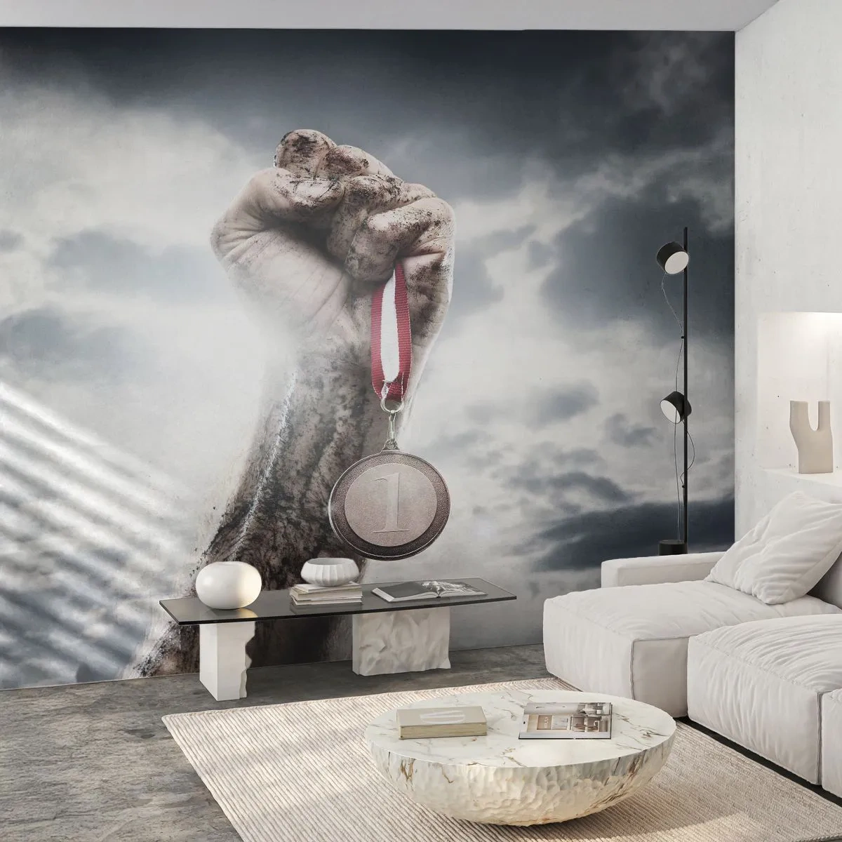 Tapet Premium Canvas - Per aspera ad astra - Sport, Medalia Sportului, 3D - 500x350 cm