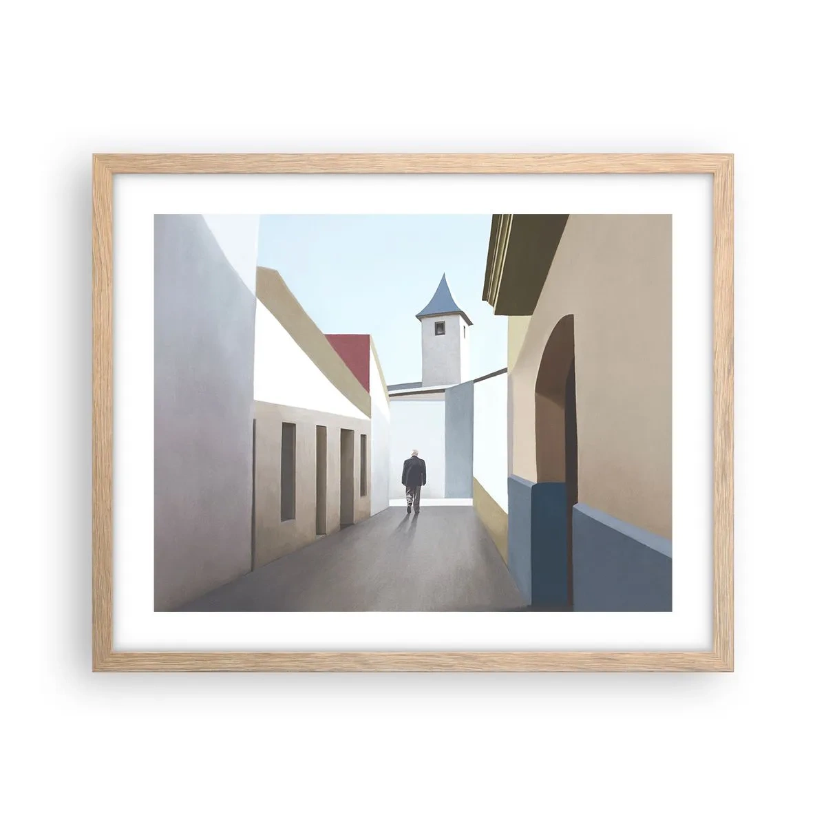 Poster în ramă de stejar deschis - Plimbare însorită - 50x40 cm