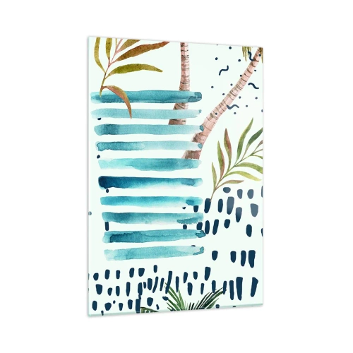 Tablou pe sticlă - Vacanță sub palmieri - 50x70 cm