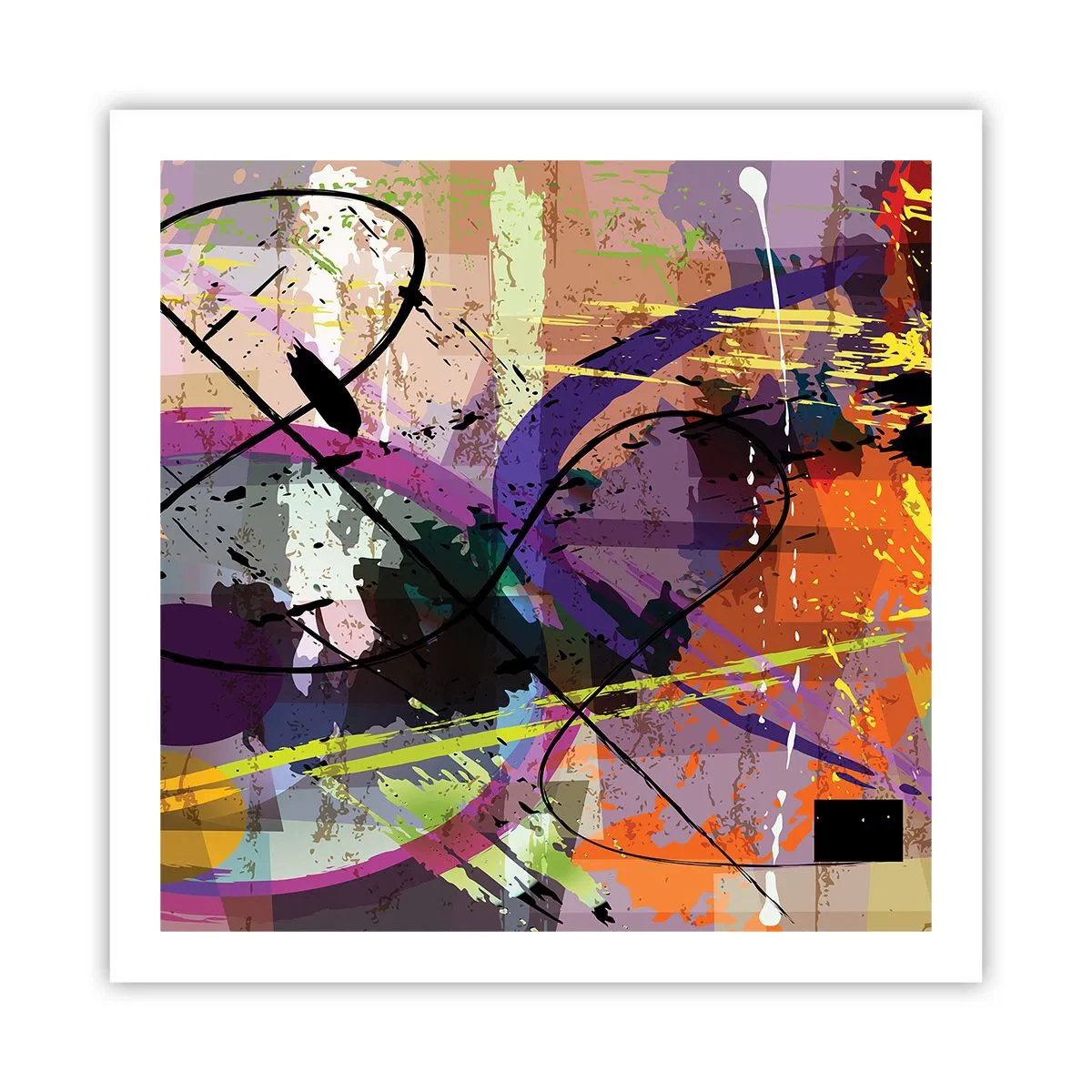 Poster - Poate fi drept sau de jur împrejur - 60x60 cm