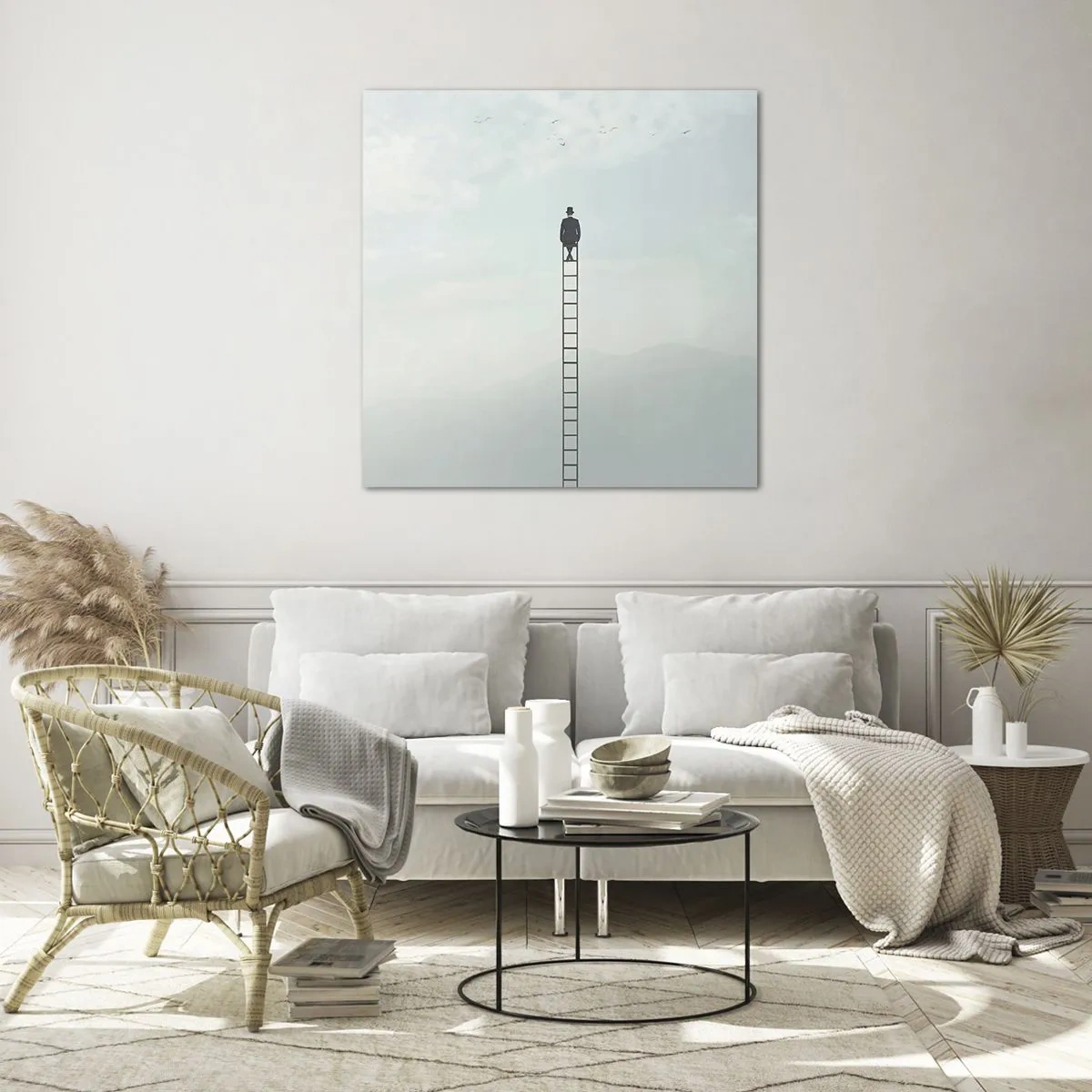 Tablou pe sticlă - Fii deasupra - 60x60 cm