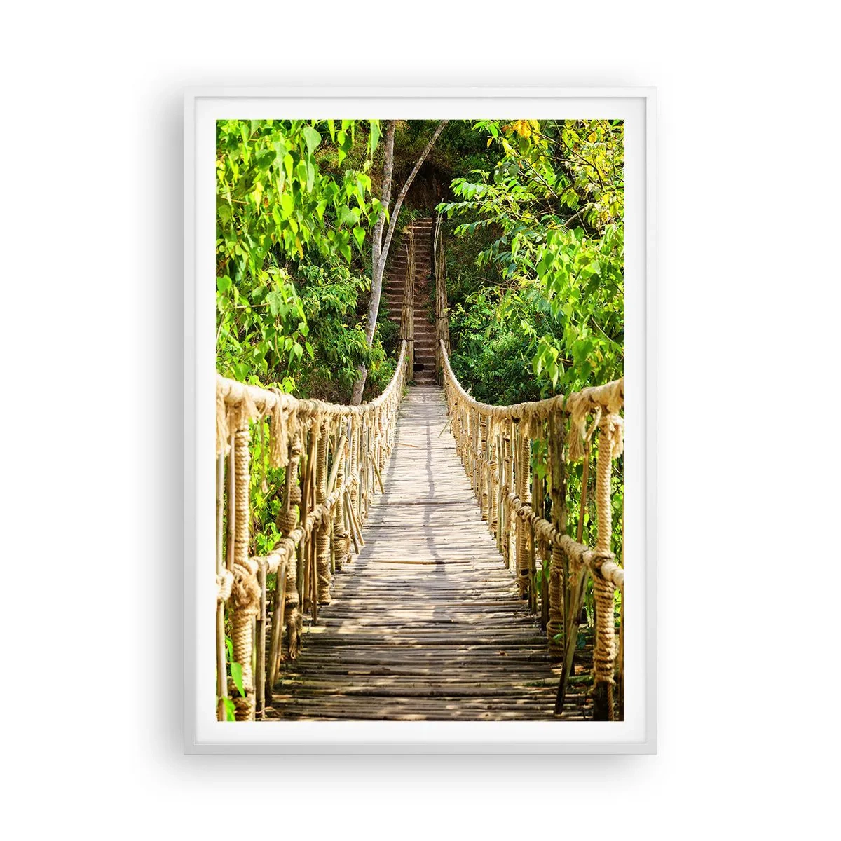 Poster în ramă albă - Suspendat în verde - 70x100 cm