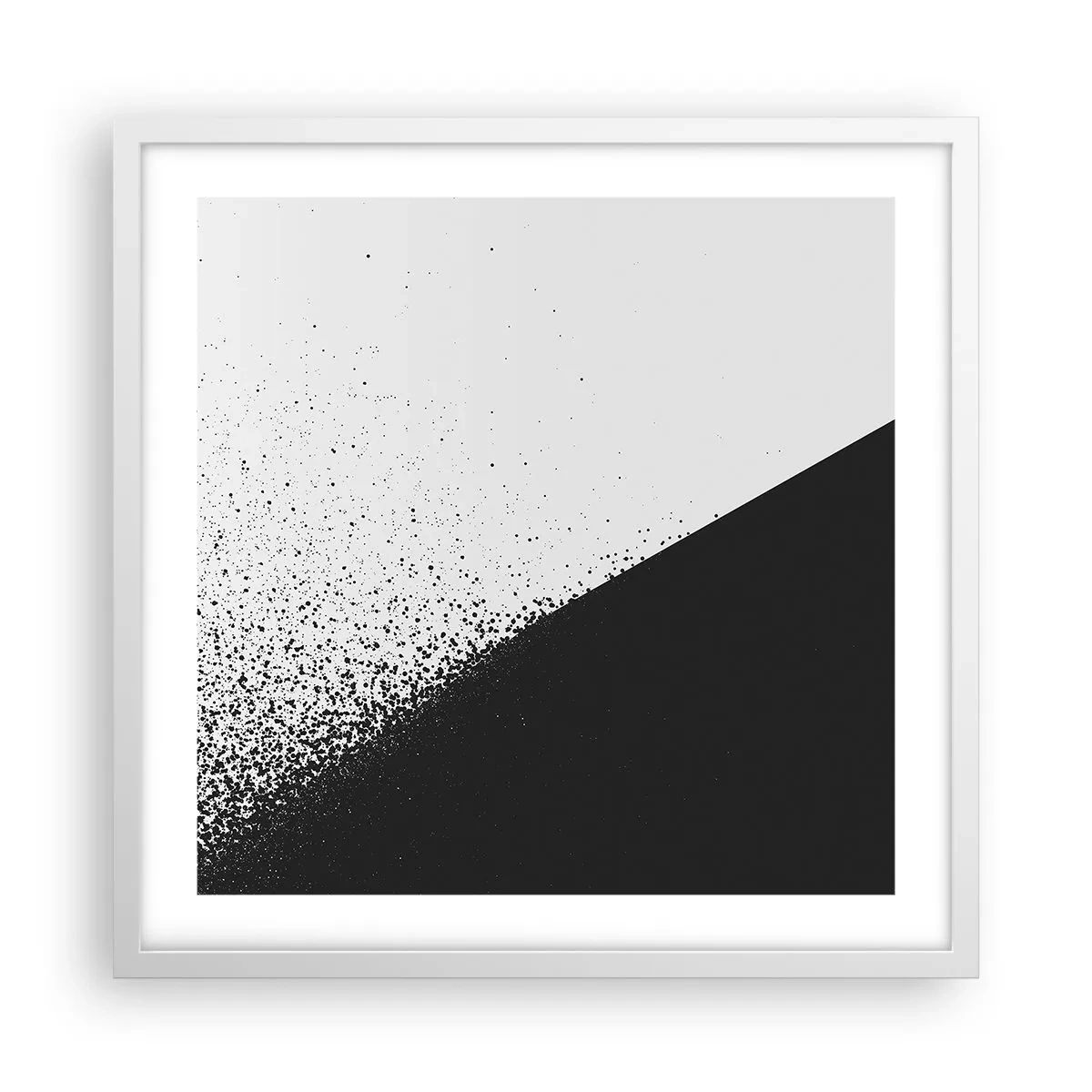 Poster în ramă albă - Din ce în ce mai repede, din ce în ce mai mult - 50x50 cm