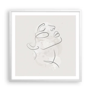 Poster în ramă albă - Schiță de vis - 60x60 cm