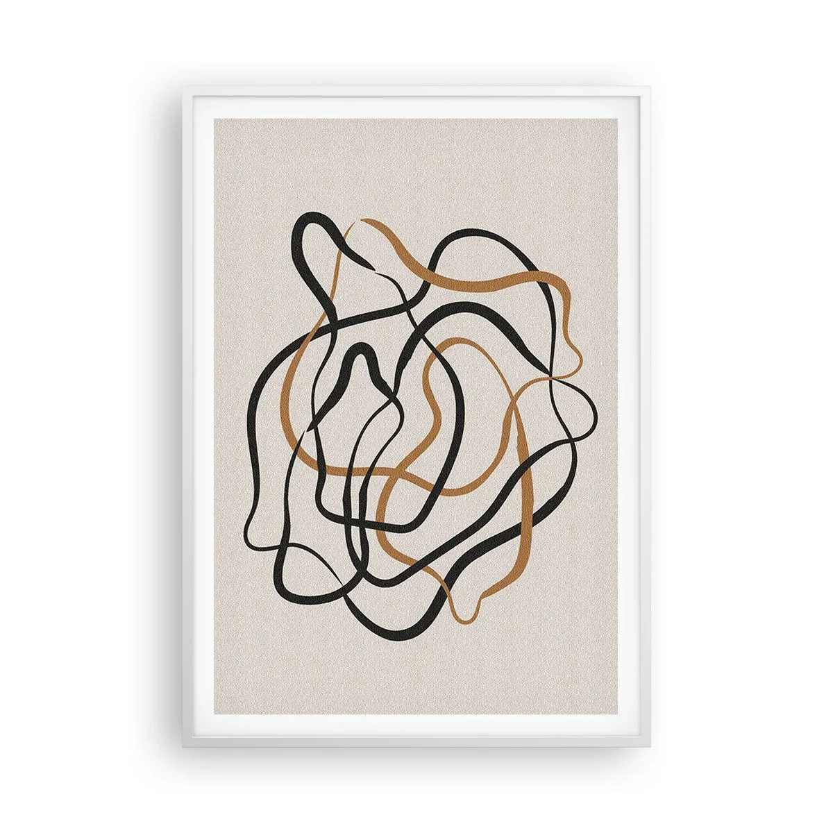 Poster în ramă albă - Totul s-a încurcat - 70x100 cm