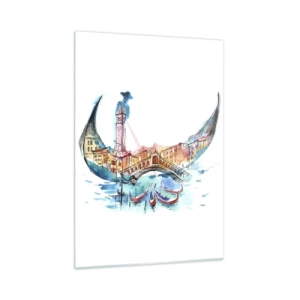 Tablou pe sticlă - Croazieră prin oraș - 50x70 cm