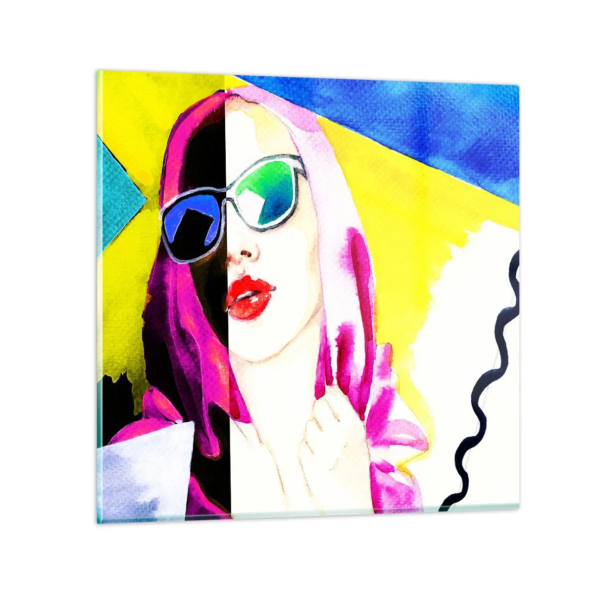 Tablou pe sticlă - Nu sunt albă și nu sunt neagră - 70x70 cm