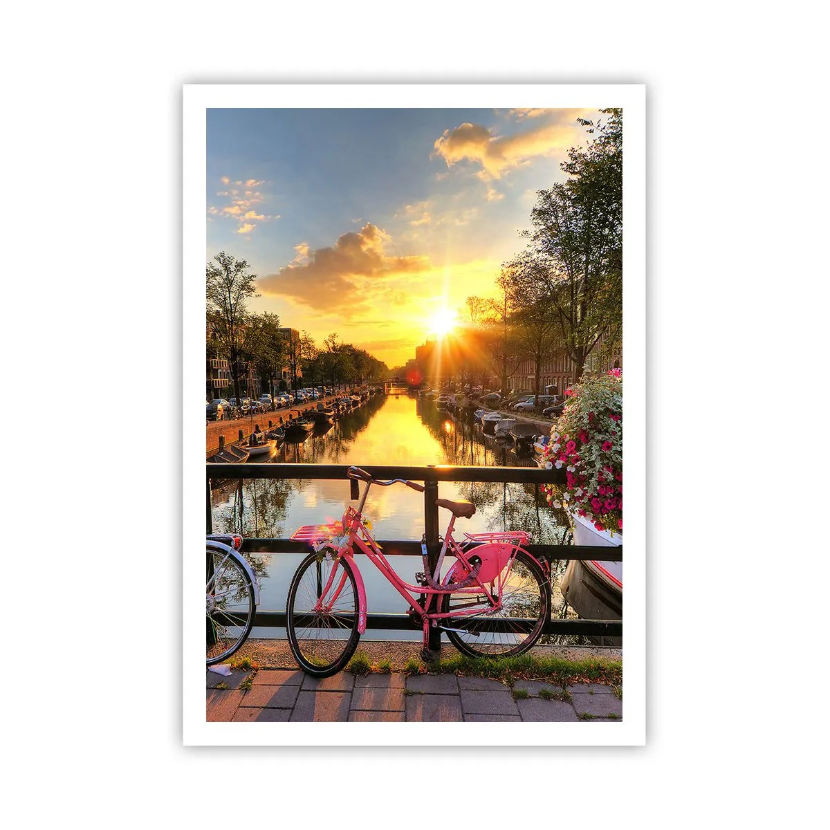 Poster - Dimineața de primăvară în Amsterdam - 70x100 cm