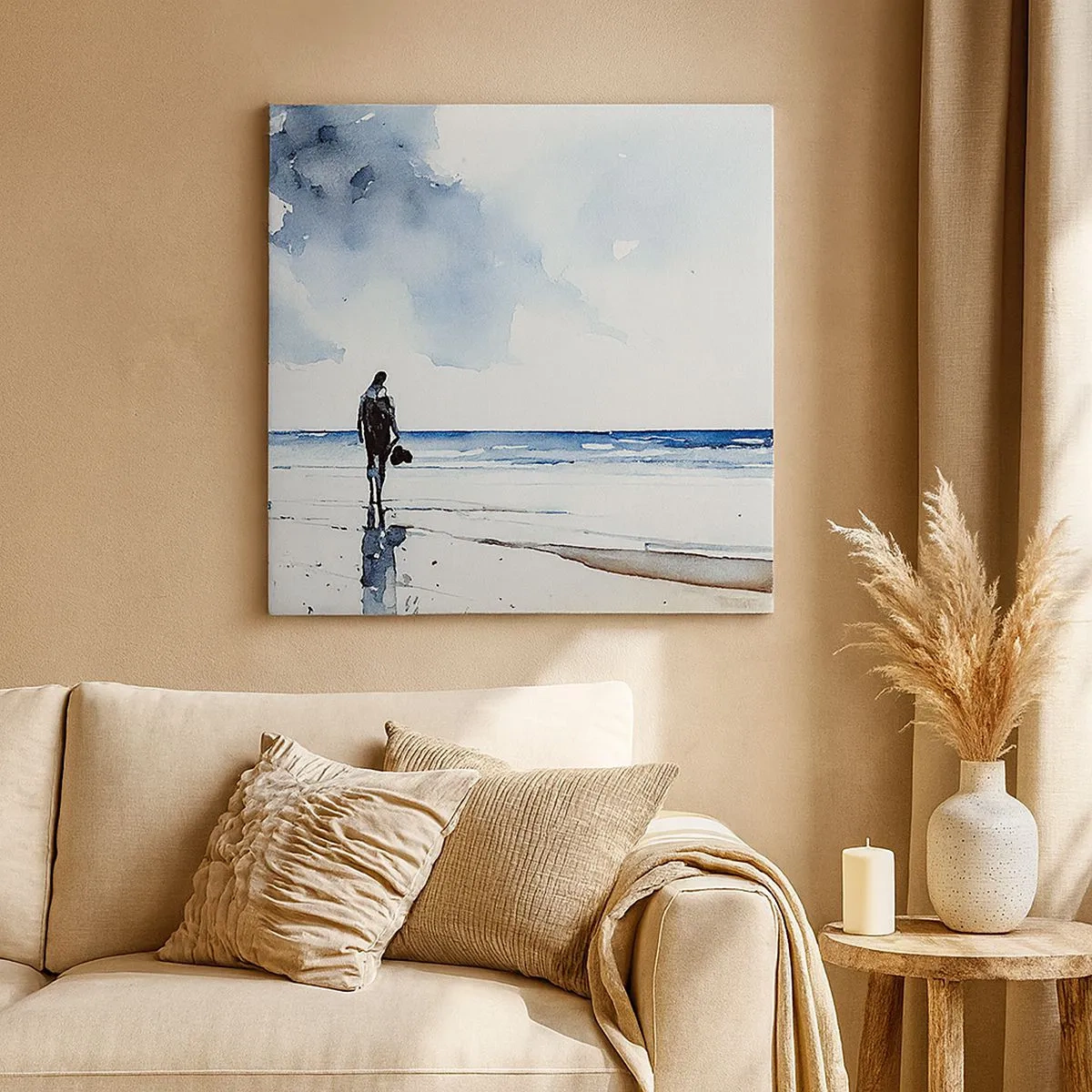 Tablou pe pânză - Vorbind cu marea - 30x30 cm