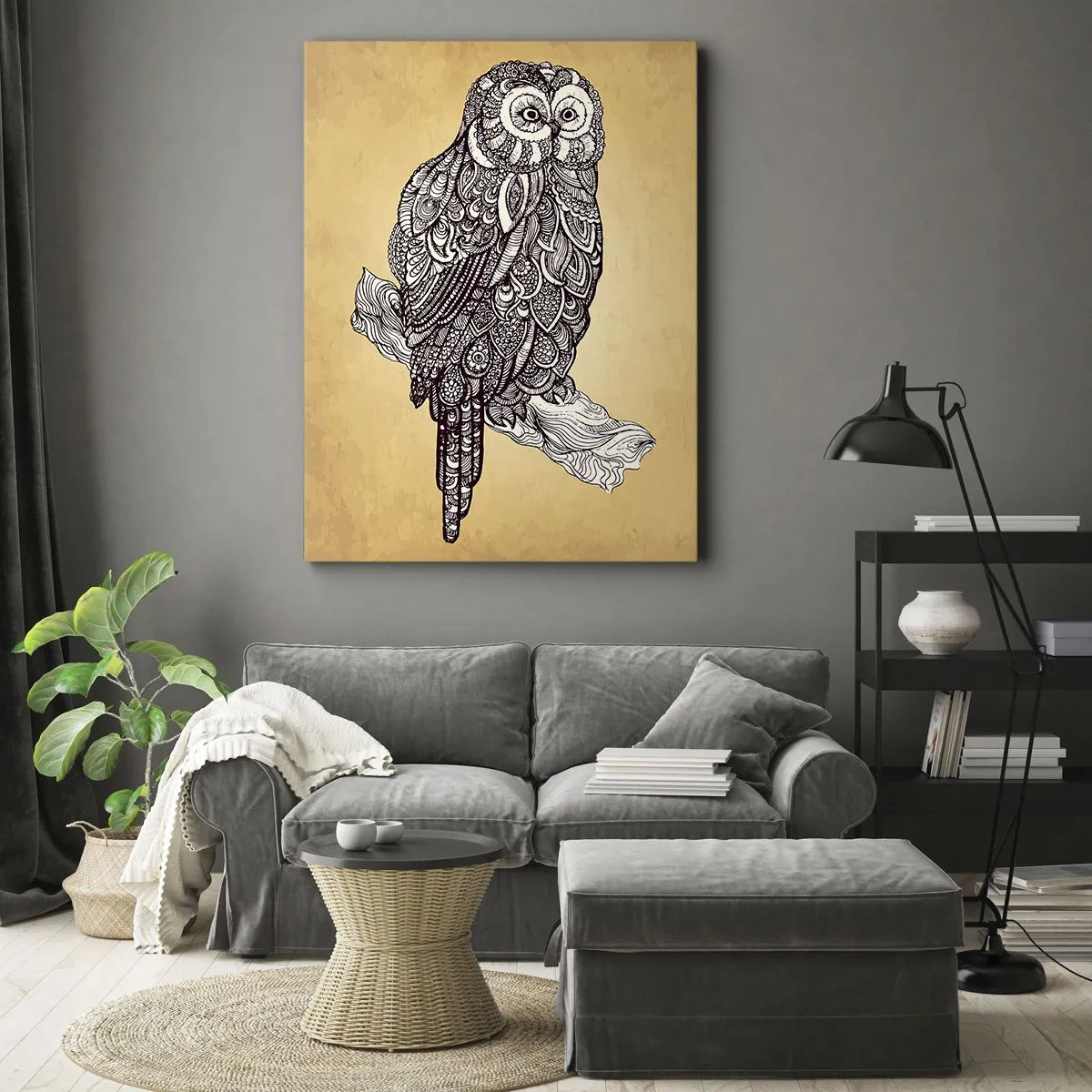 Tablou pe pânză - Ornamente complicate de înțelepciune - 50x70 cm