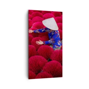 Tablou pe pânză - Într-un câmp de orez - 55x100 cm