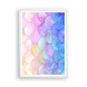 Poster în ramă albă - Coajă de perlă - 70x100 cm