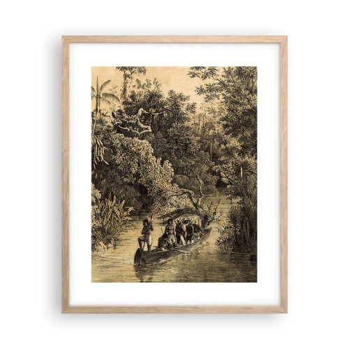 Poster în ramă de stejar deschis - Călătorie la sursă - 40x50 cm