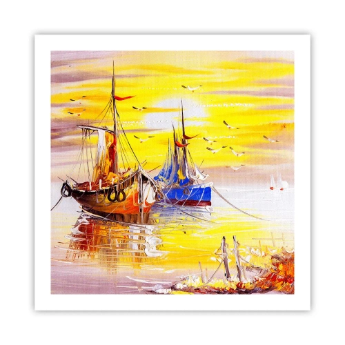 Poster - O binemeritată odihnă în port - 60x60 cm