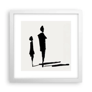 Poster în ramă albă - Cu siguranță împreună? - 30x30 cm