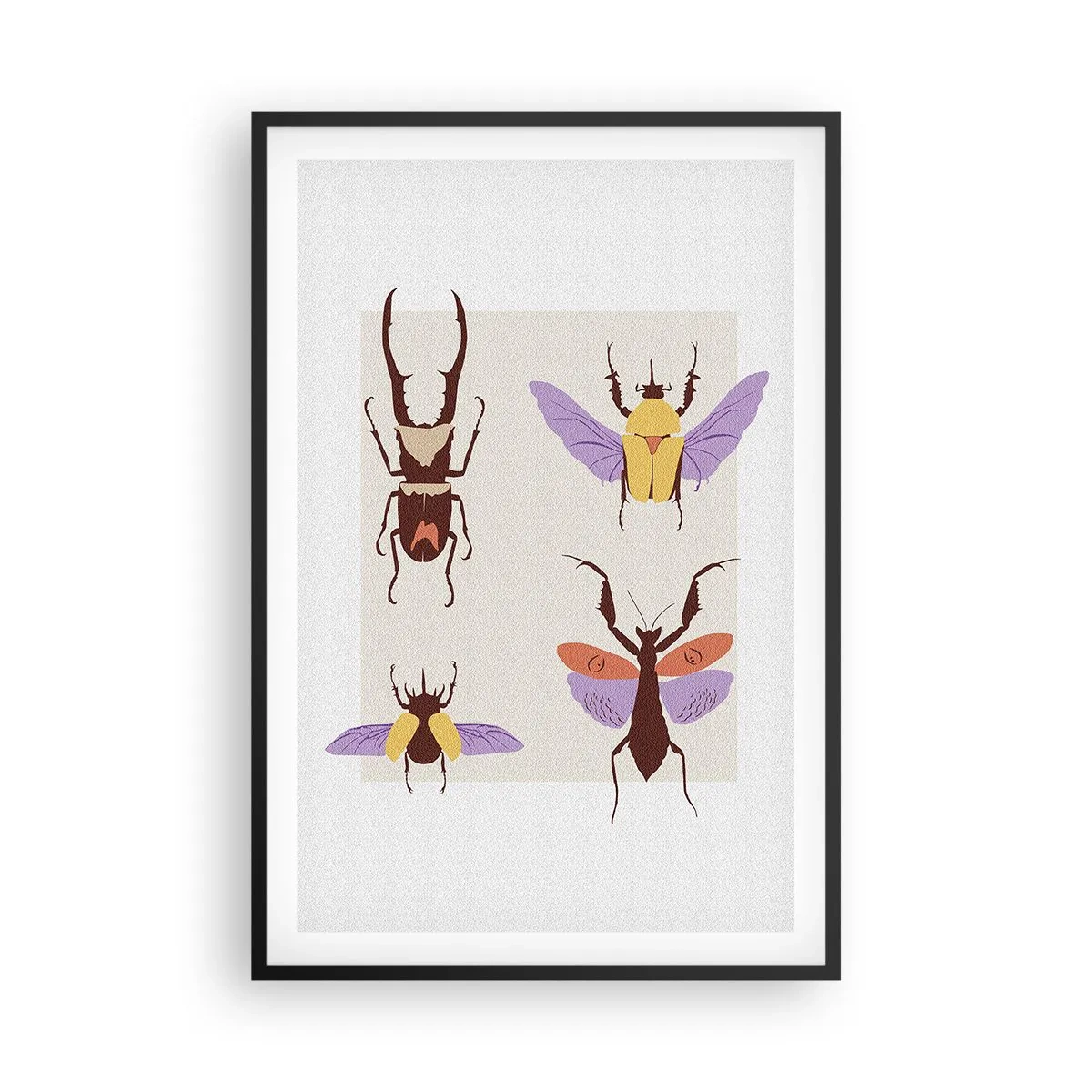 Poster în ramă neagră - Lumea insectelor - 61x91 cm