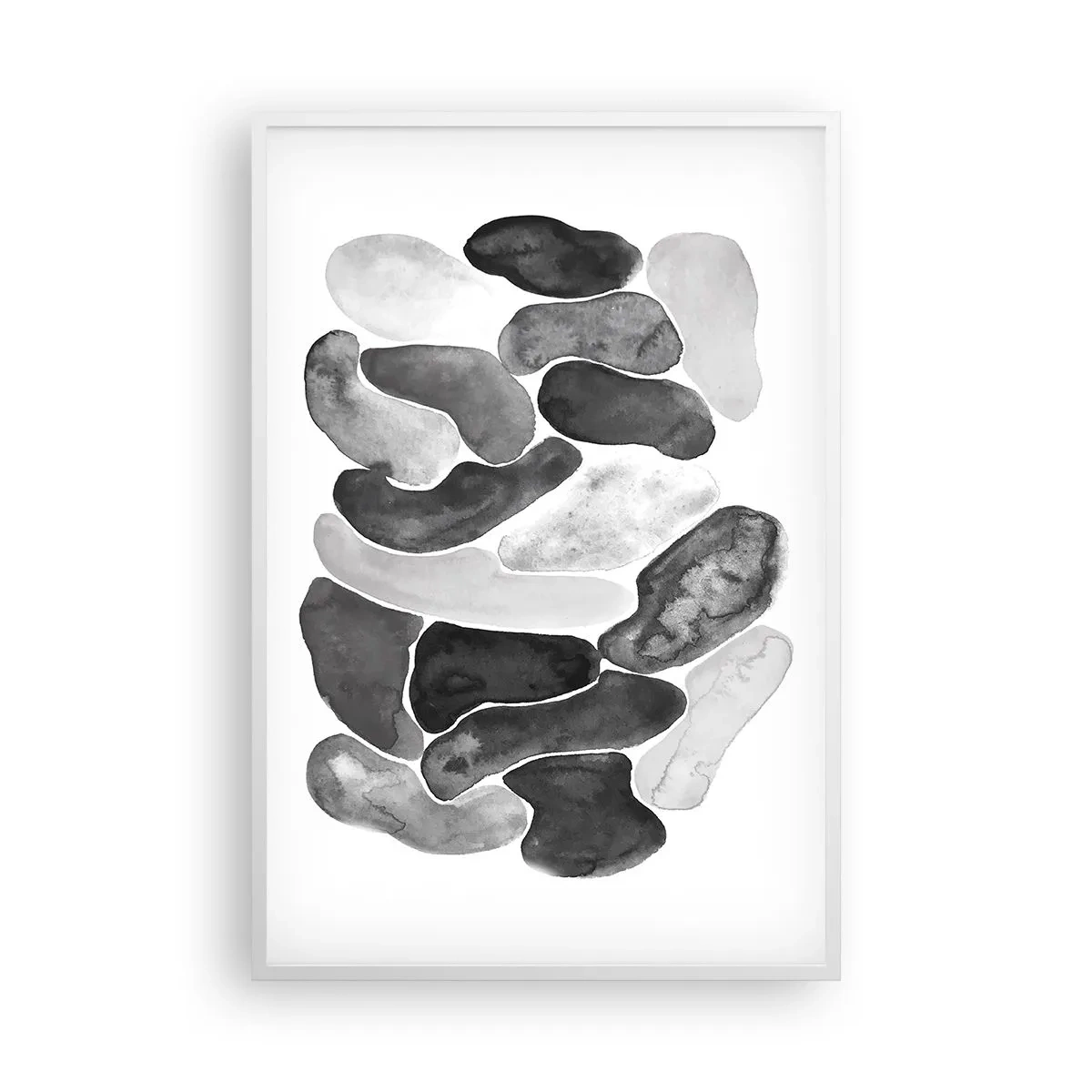 Poster în ramă albă - Abstracție pietroasă - 61x91 cm