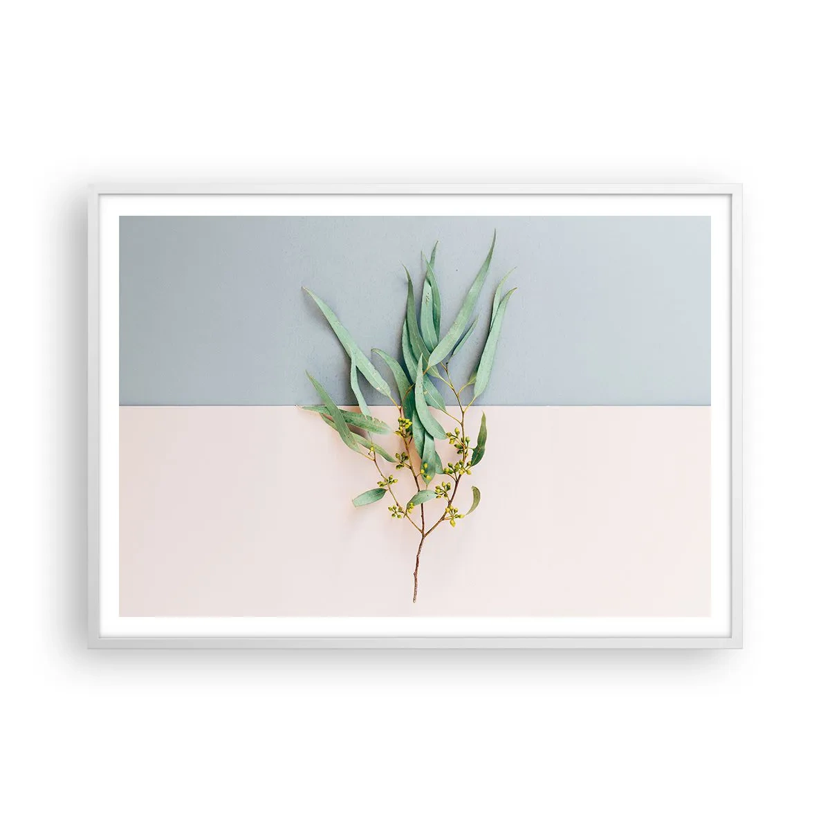 Poster în ramă albă - Subtilitate pastelată - 100x70 cm