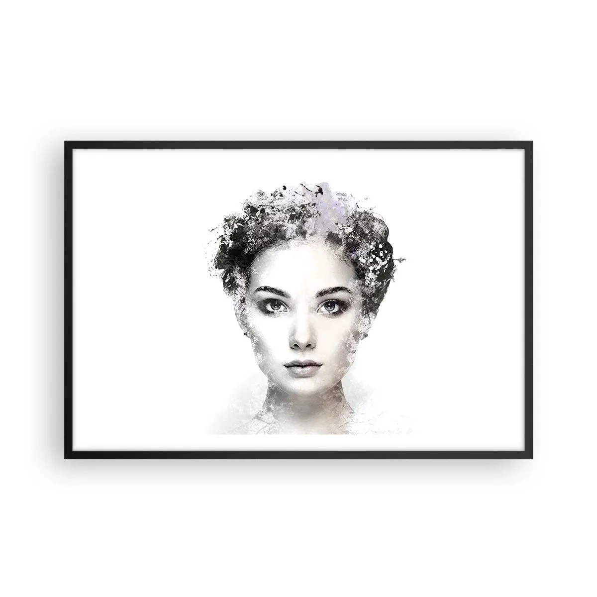 Poster în ramă neagră - Un portret extrem de elegant - 91x61 cm