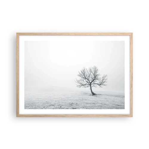 Poster în ramă de stejar deschis - Împotriva neantului - 70x50 cm