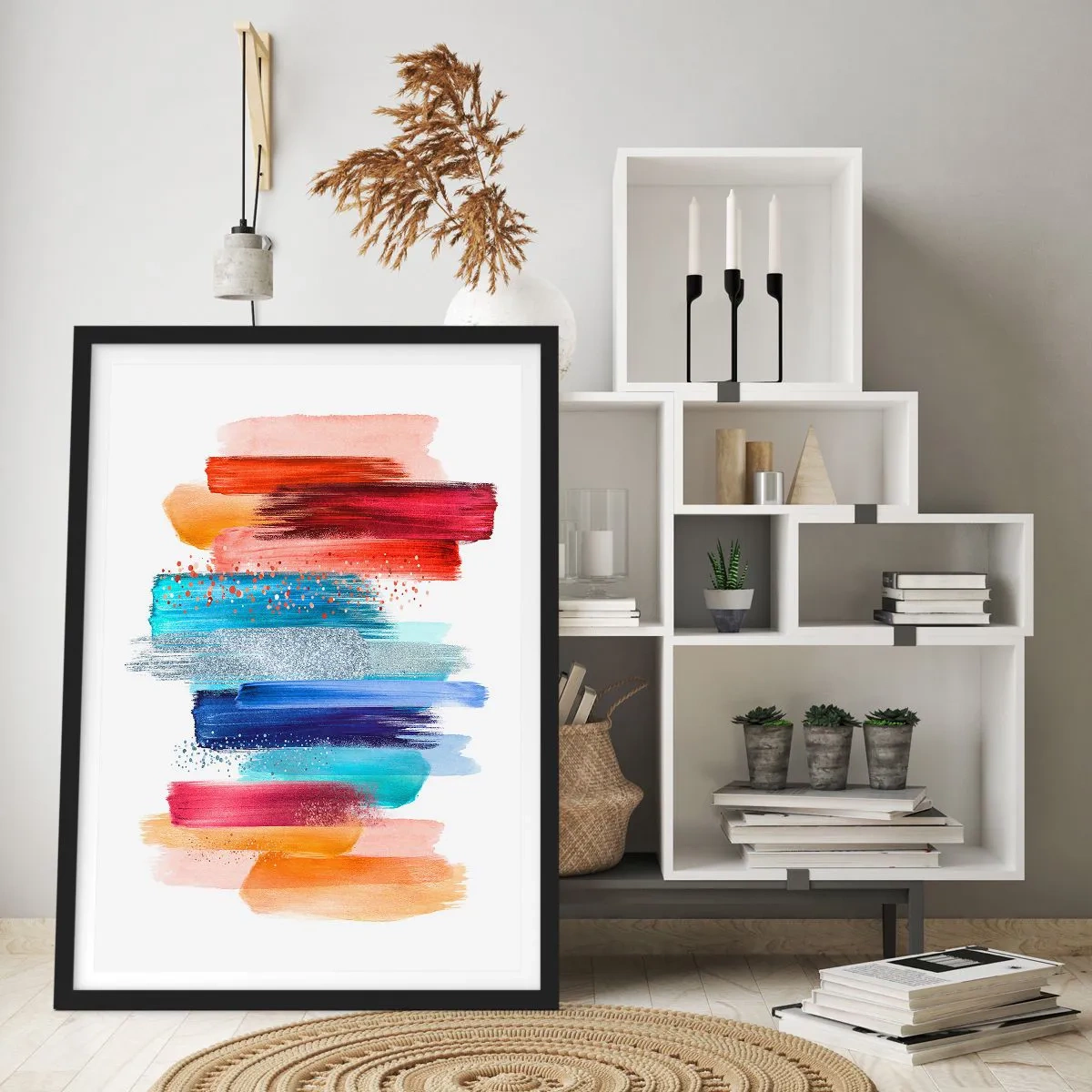 Poster în ramă neagră - Sus și jos - 30x40 cm