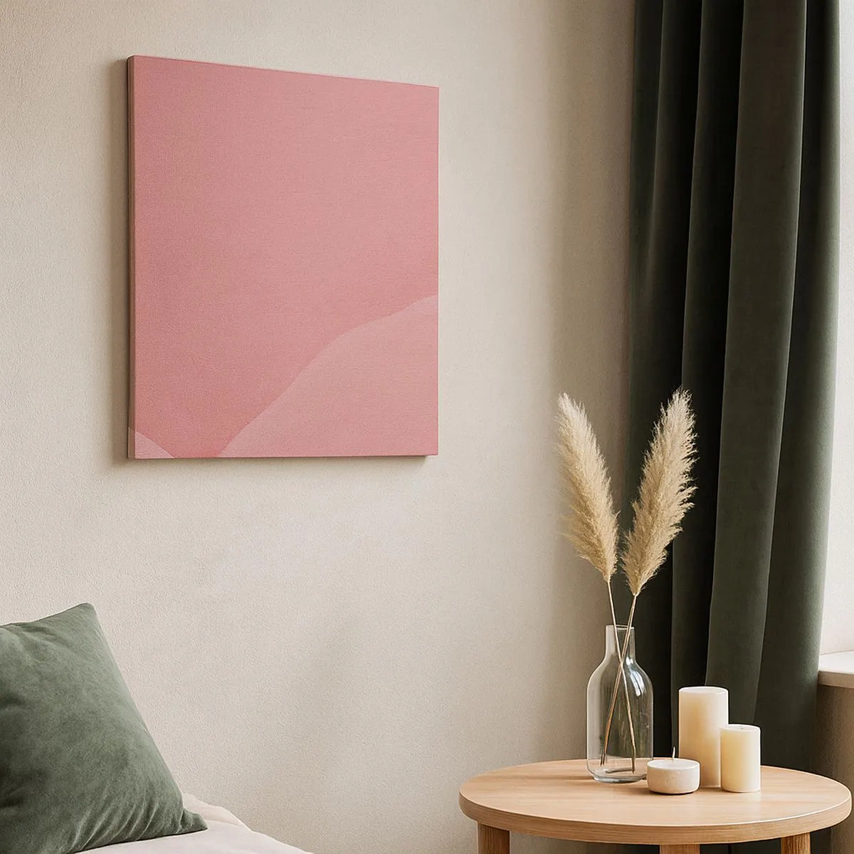 Tablou pe pânză - Compoziție organică în roz - 30x30 cm