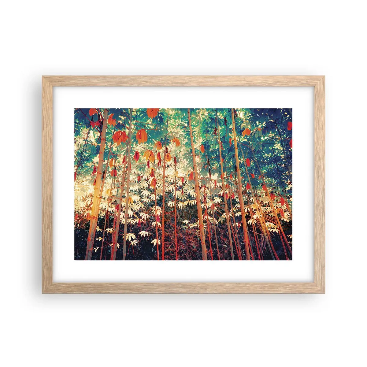 Poster în ramă de stejar deschis - Viața secretă a frunzelor - 40x30 cm