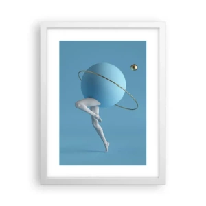 Poster în ramă albă - Și planetele o iau razna - 30x40 cm