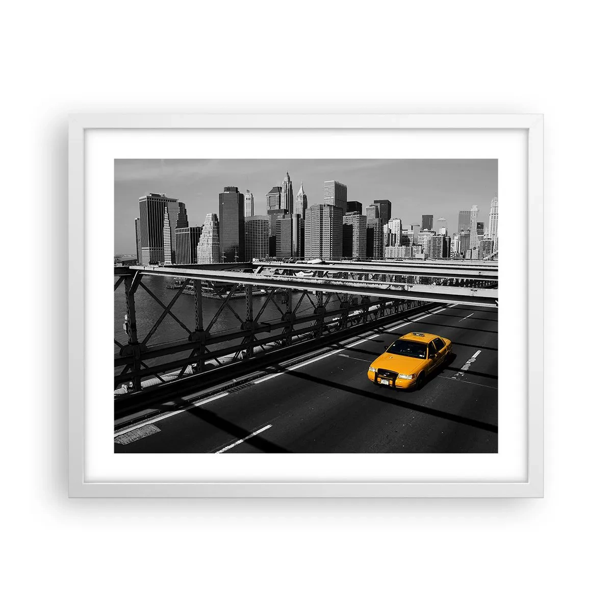 Poster în ramă albă - Culorile marelui oraș - 50x40 cm