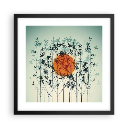 Poster în ramă neagră - Soarele japonez - 40x40 cm