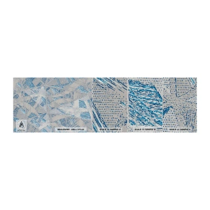 Mostră tapet Premium Sand - Într-un labirint de gri-albastru - Mâzgălituri, Luminos, Haos - 100x30 cm