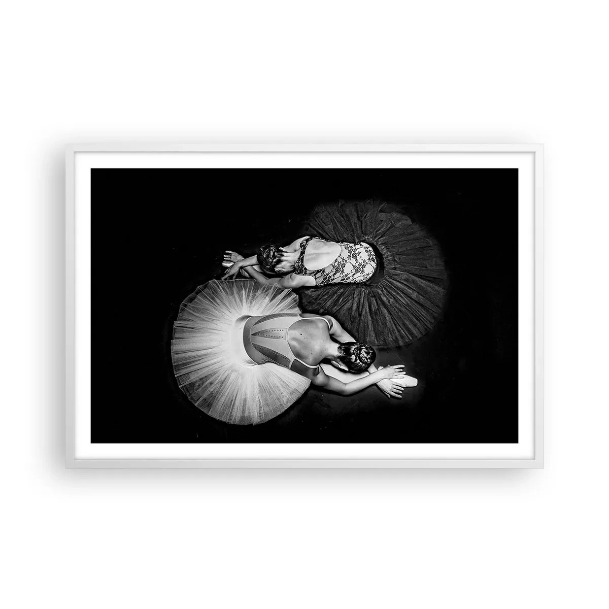 Poster în ramă albă - Yin și yang - echilibrul perfect - 91x61 cm