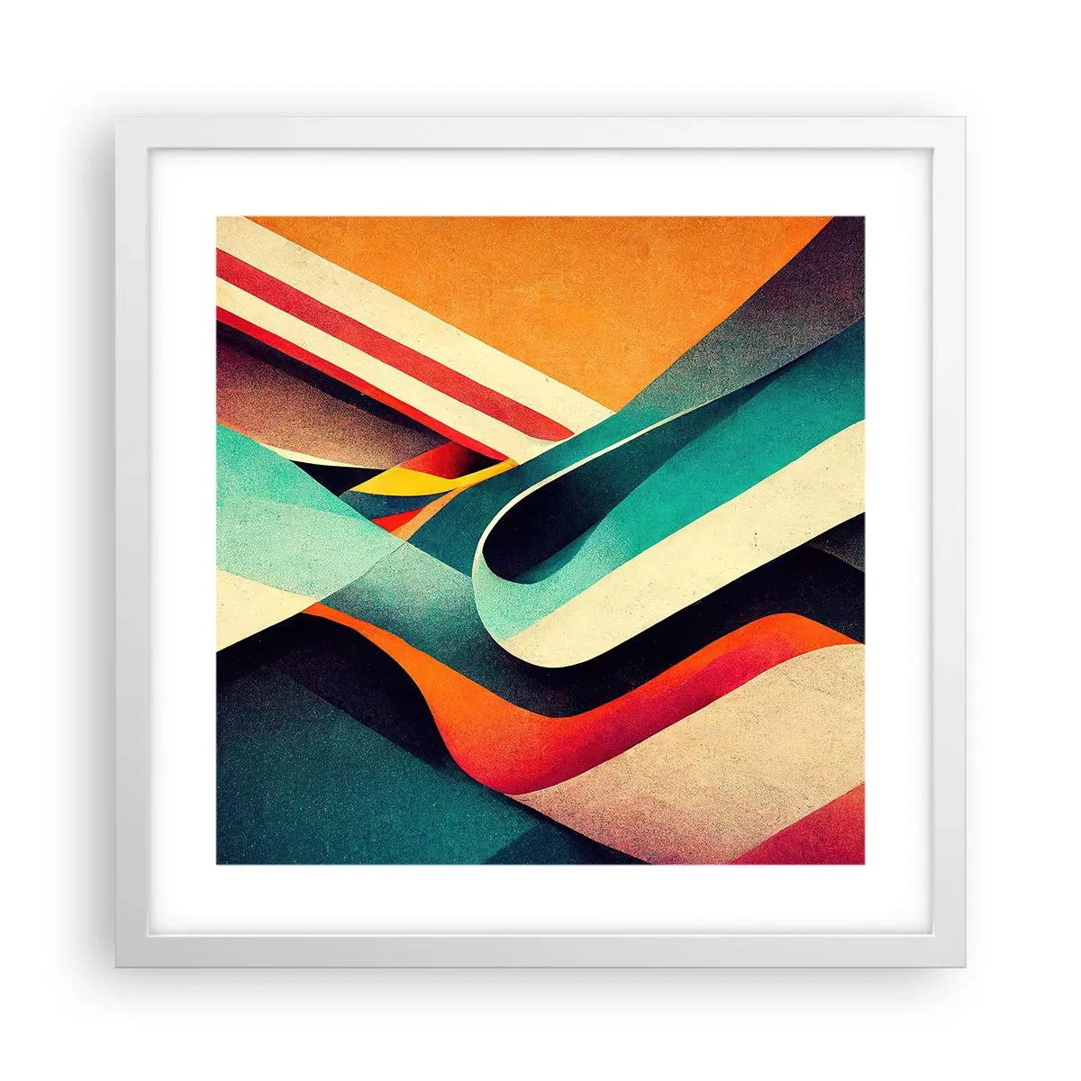 Poster în ramă albă - Compoziție intensă - 40x40 cm