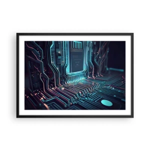 Poster în ramă neagră - Iată la ce mă gândesc... - 70x50 cm