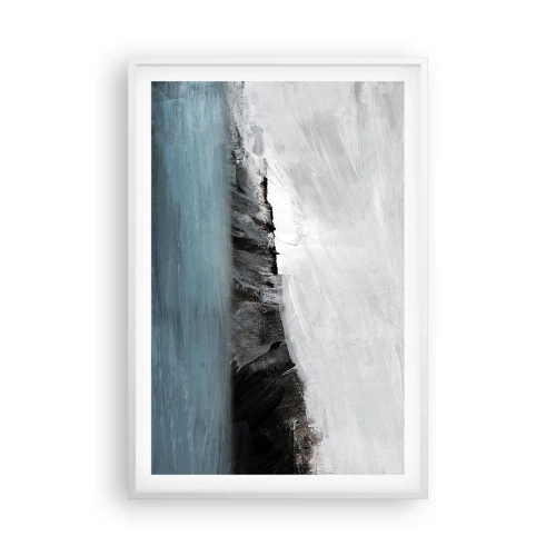 Poster în ramă albă - Apă - pământ: lupta elementelor - 61x91 cm