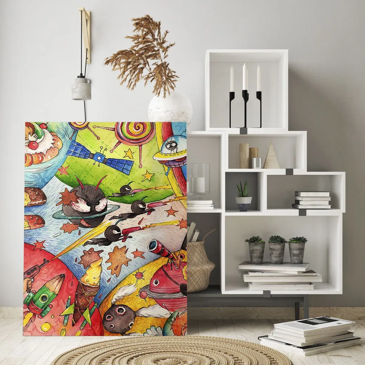 Tablou pe sticlă - O mare aventură spațială - 70x100 cm