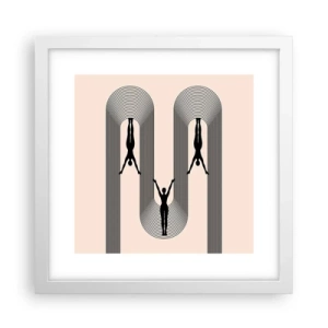 Poster în ramă albă - Cu susul în jos - 30x30 cm