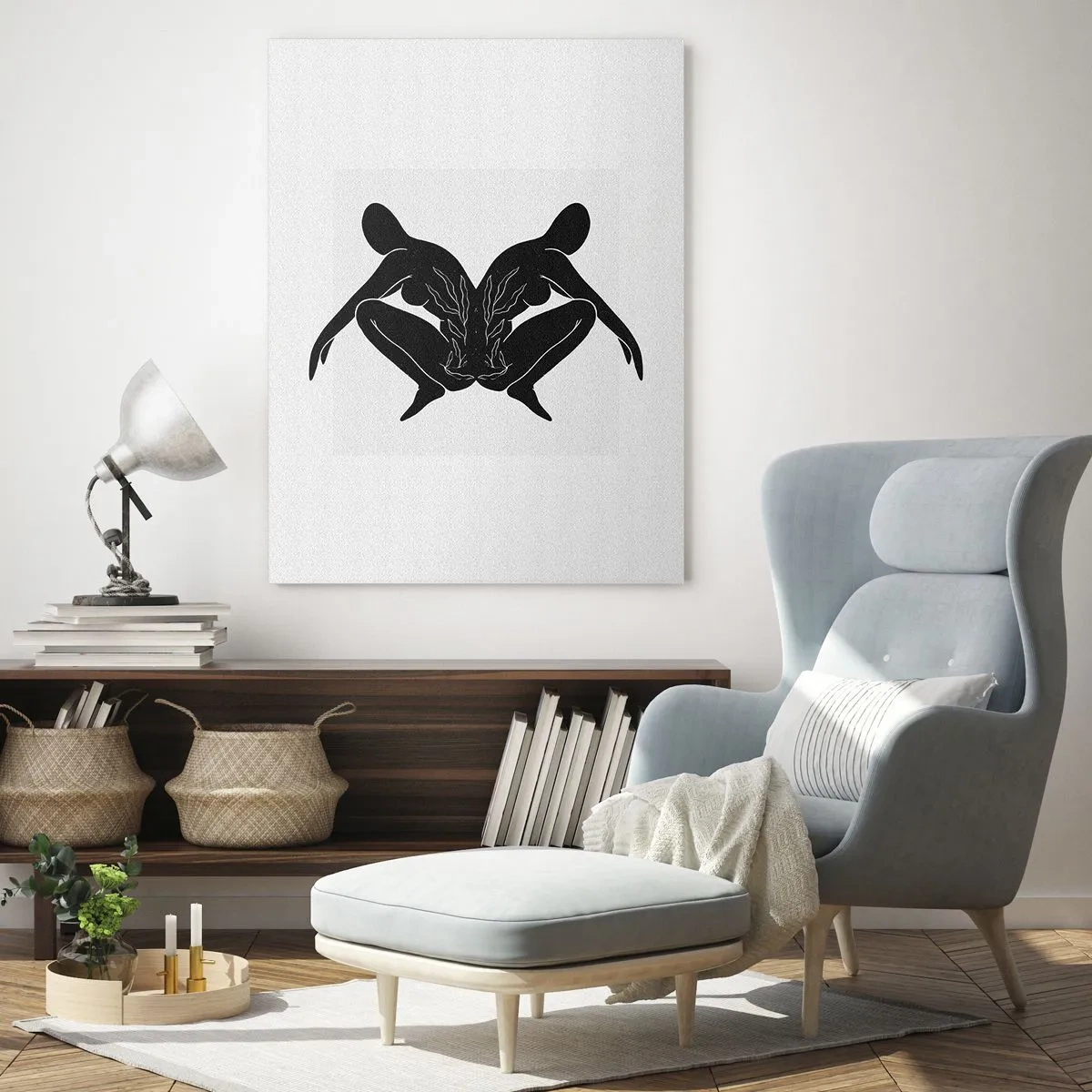 Tablou pe sticlă - Suflet comun - 80x120 cm