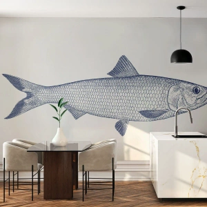 Tapet Premium Sand - Salutări din mările nordice - Peşte, Animal de mare, Stil de litoral - 250x175 cm