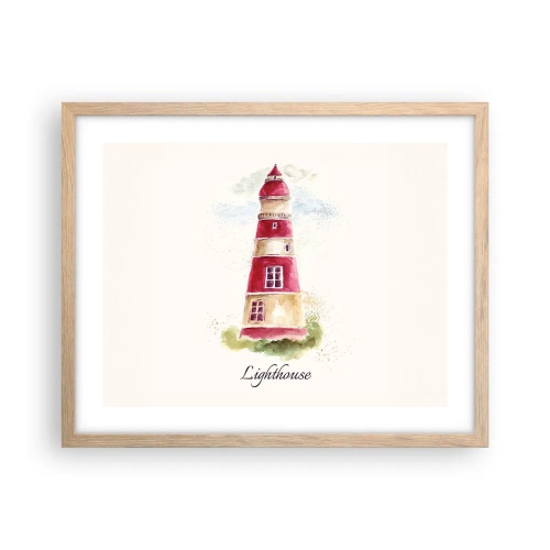 Poster în ramă de stejar deschis - Întotdeauna vreme bună - 50x40 cm