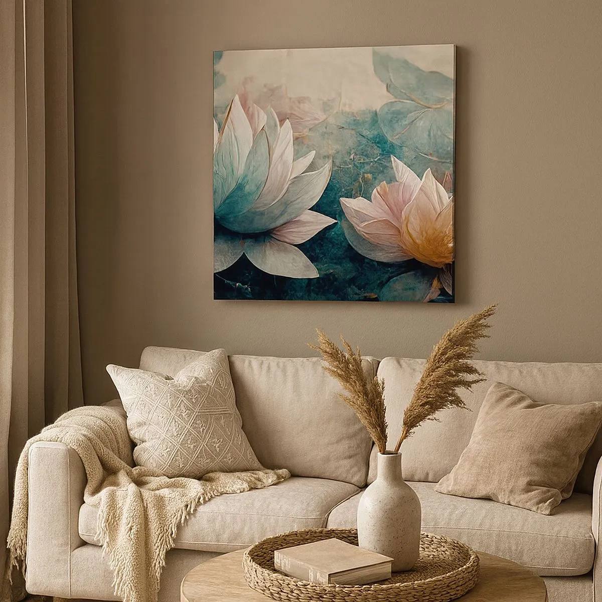 Tablou pe pânză - Stele de lac - 30x30 cm