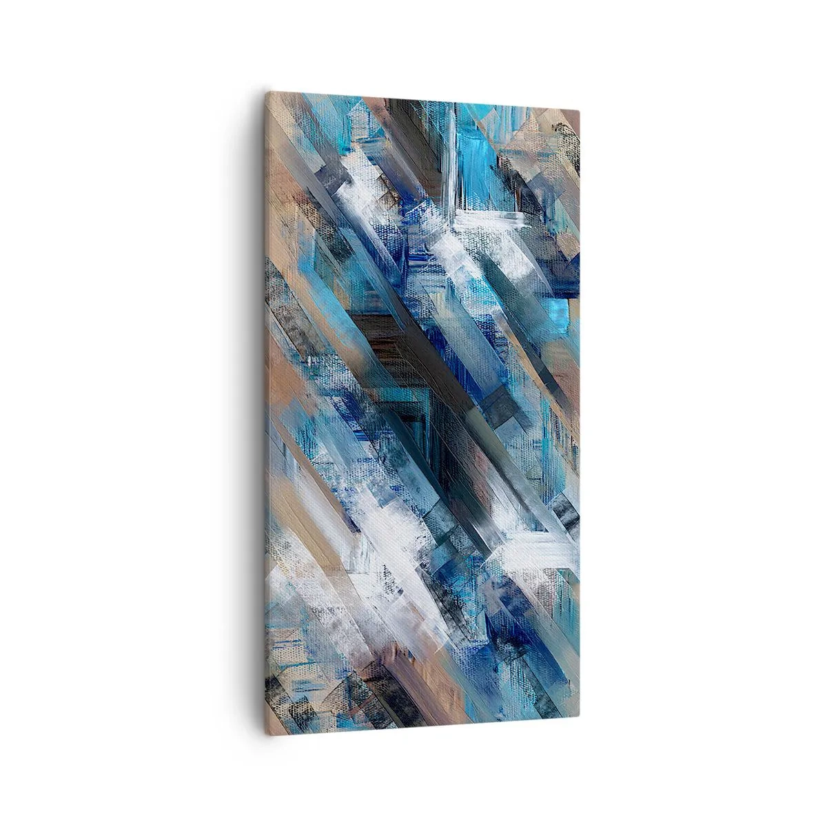 Tablou pe pânză - Pe o pantă albastră - 55x100 cm