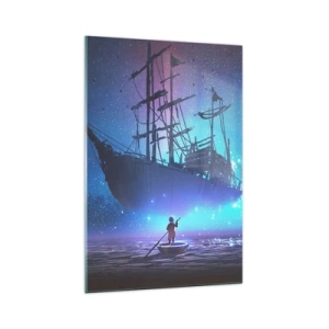 Tablou pe sticlă - Întâlnirea cu mitul mării - 70x100 cm