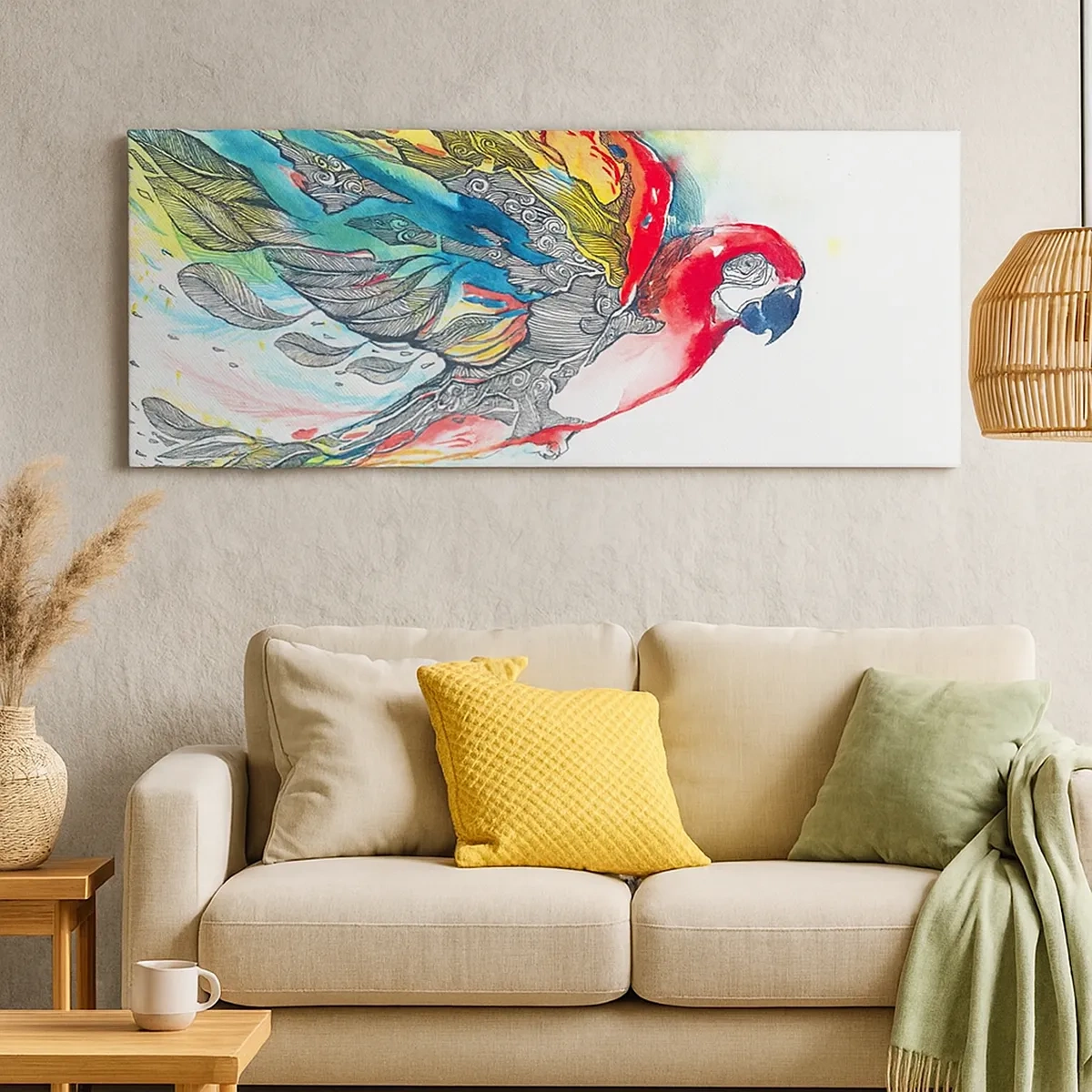 Tablou pe pânză - Trăiește în culori - 30x30 cm