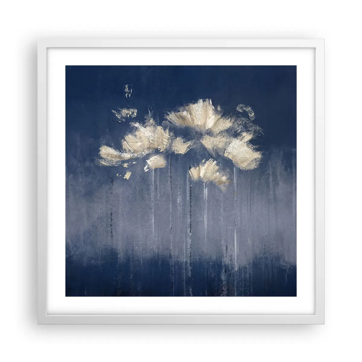 Poster în ramă albă - Ca petalele în vânt - 50x50 cm