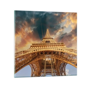 Tablou pe sticlă - Cum a ajuns omenirea la cer - 60x60 cm